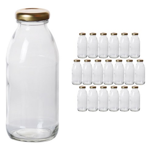 서울패키지 원형 음료 유리병, 300ml, 20개