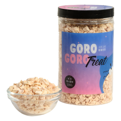 gorogoro 반려동물 동결건조 미니큐브 치킨트릿, 100g, 1개, 치킨