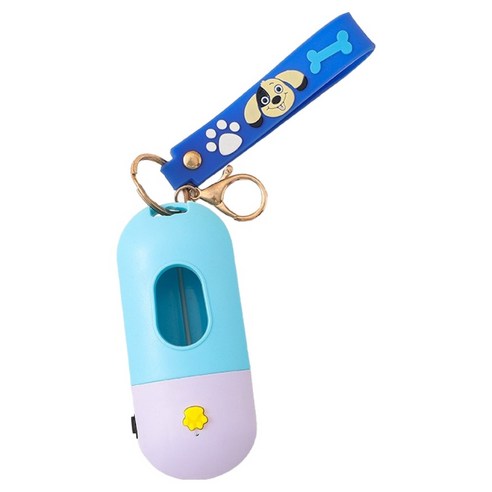 로웰 LED 산책 배변봉투 케이스, 블루, 1개입, 1개