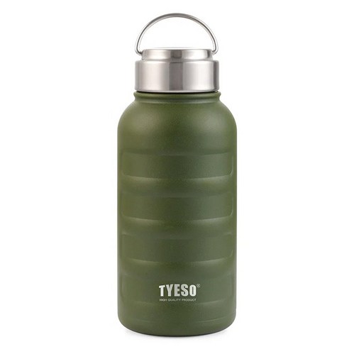 타이소 캠핑 스텐 진공 터비 스포츠 보틀, 그린, 750ml, 1개