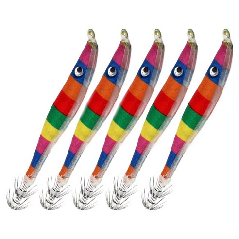 싸파 더블킬 이카스타 오모리 슷테 한치에기 루어, 색동, 100g, 5개