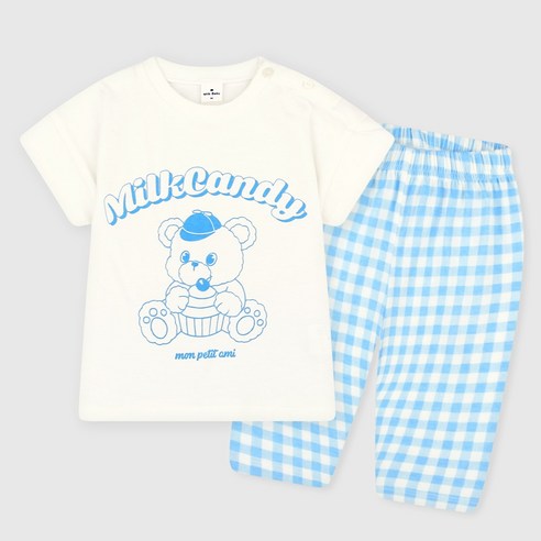 MilkBaby 유아용 달콤한 친구들 섬머 상하의 세트