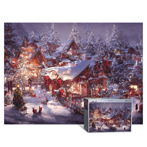 애드원퍼즐, 크리스마스 산타 마을, 1개, 1000피스
