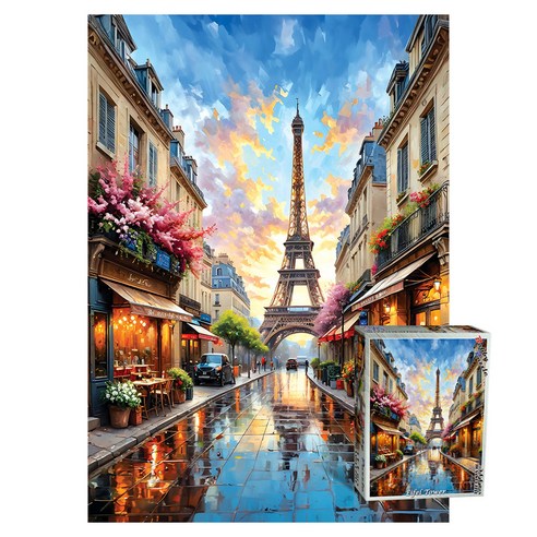 애드원퍼즐, 반짝이는 에펠탑 거리, 1개, 500피스