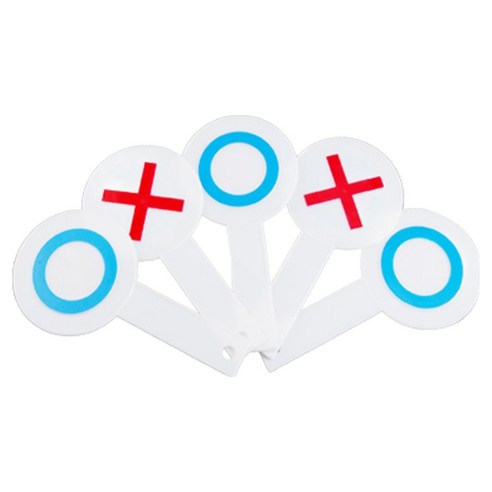 양면 OX 퀴즈 파티 게임 팻말 세트, 혼합색상, 1세트