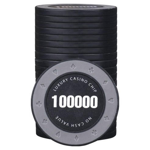 AAHM 16G 엣지 포커칩 100000, 블랙, 25개