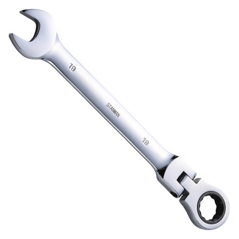 스탠맨 플렉시블 라쳇 렌치 스패너 19mm, 1개