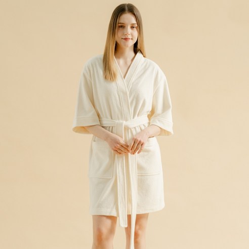 여유로운 일상을 위한 테리모달 숏 로브 L/XL 목욕가운