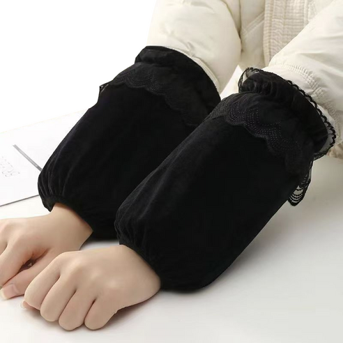 케리코 여성스러운 레이스 팔토시 2p, 블랙