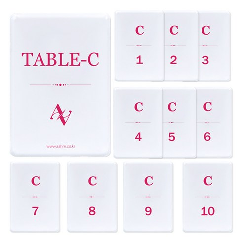 AAHM 싯카드 자리 카드 테이블C, 핑크, 1세트