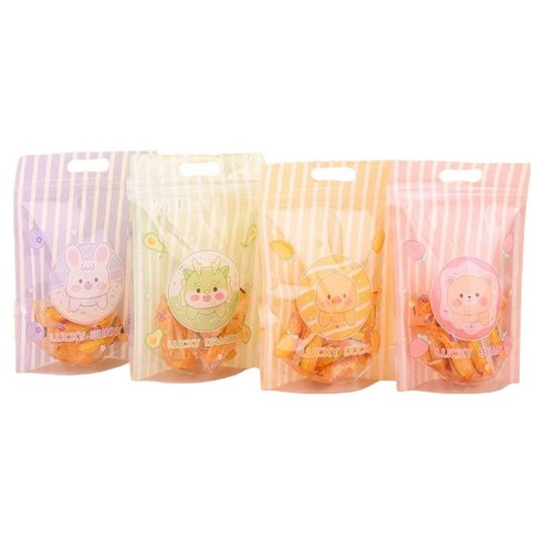 마켓감성 큐티 손잡이 구디백 4종 x 24p + 4p 랜덤발송 세트, 러키애니멀7, 1세트