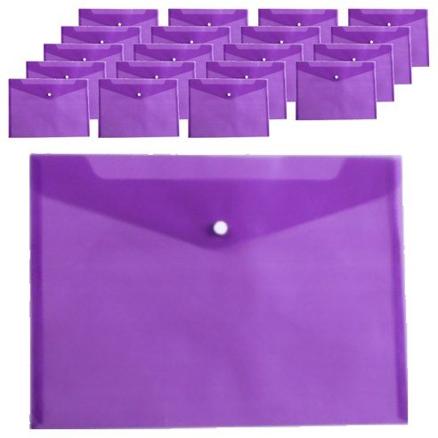 스타스토어 칼라 클리어 파일 A4 ONE SIZE, 퍼플, 20개