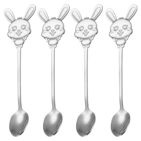 센스팡 스텐 304 토끼 티스푼, 4개