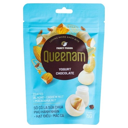 퀸남 요거트 초코볼 아몬드 캐슈넛 마카다미아넛, 75g, 1개