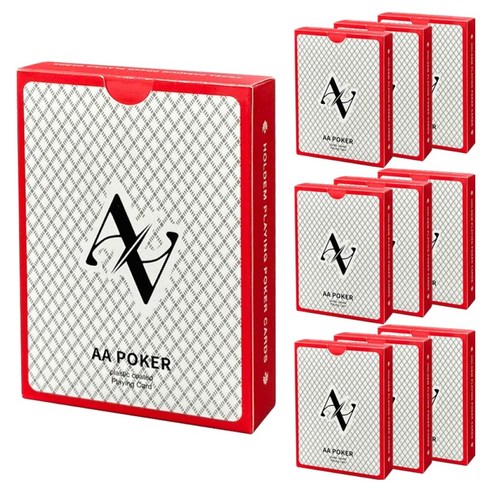 AAHM 카드 포커 사이즈, 레드, 10세트