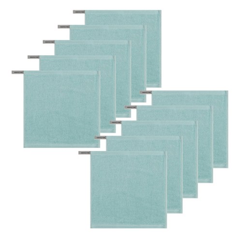 송월타월 컬러풀링 30수 고리 핸드타올 35g, 스카이, 10개