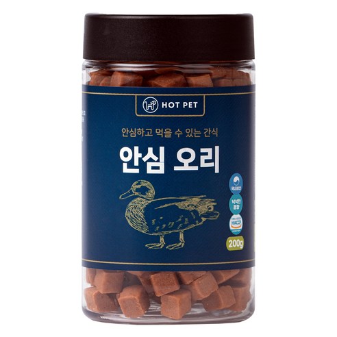 핫펫 강아지 안심 져키, 오리, 200g, 1개