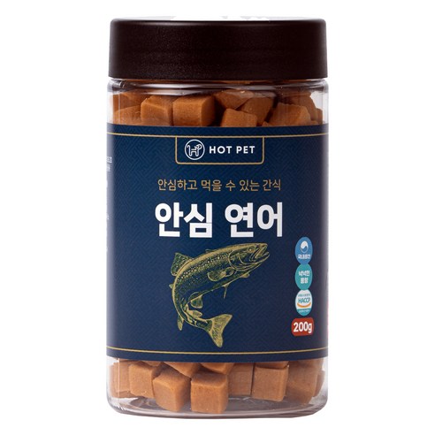 핫펫 강아지 안심 져키, 연어, 200g, 1개