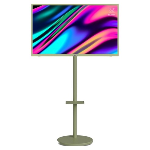 라익미 FHD DLED 삼탠바이미 구글 스마트 TV 콜로라도 카키 세트, 81cm(32인치), 라익미 스마트 NF32THE AI 비스포크 컬러드 TV, 스탠드형, 고객직접설치