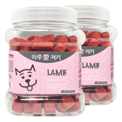 하루애 져키, 양고기맛, 400g, 2개