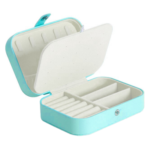 세컨드베스트 사각 이중 보관 악세사리보관함 16 x 11 x 5 cm, 블루, 1개