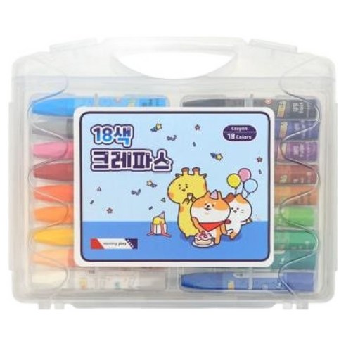 모닝글로리 크레파스 블루, 18색, 1개