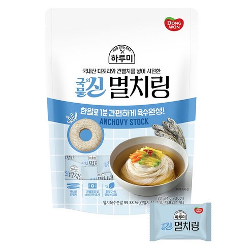 동원 하루미 국물의신 멸치링, 1개, 80g