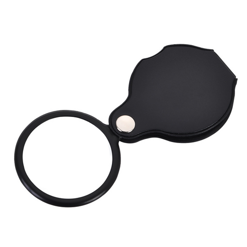 썸즈마인 접이식 휴대용 돋보기 블랙 60mm, 1개