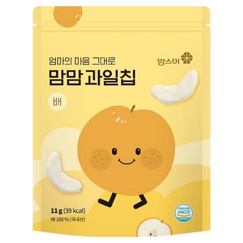 맘스미 맘맘 과일칩 배, 11g, 1개