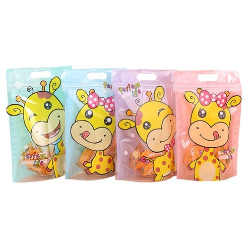 아트조이 구디백 스탠딩 지퍼백 간식봉투 4종 x 12p + 2p 랜덤발송 세트, 꽃사슴, 1세트