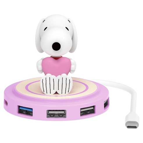 로이체 피너츠 스누피 피규어 5 in 1 USB 멀티 허브 PNTS-RUSB-F-SN