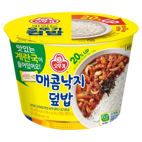 오뚜기 즉석국 컵밥 매콤낙지덮밥, 1개, 285g