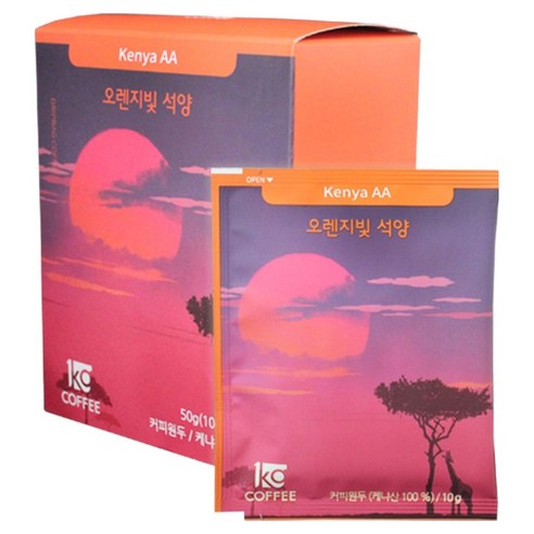 일킬로커피 오렌지빛 석양 드립백 커피, 10g, 1개, 5개입