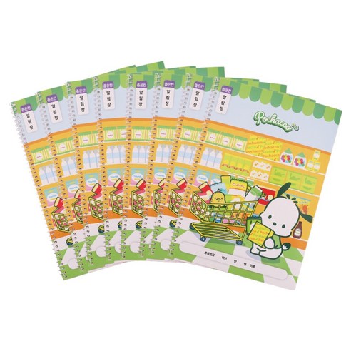 산리오캐릭터 초등원링 알림장노트 좁은칸, 포차코, 8개