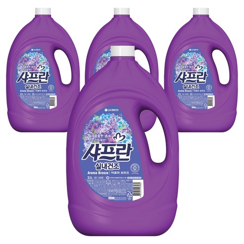 샤프란 실내건조 아로마브리즈 섬유유연제, 3.1L, 4개