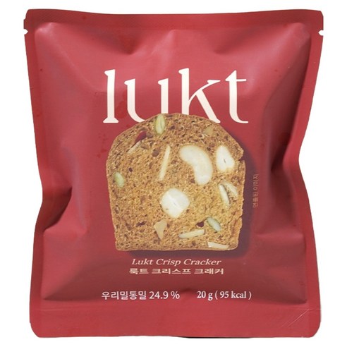 LUKT 단백질 프로틴 우리밀통밀 크리스프 크래커, 20g, 1개