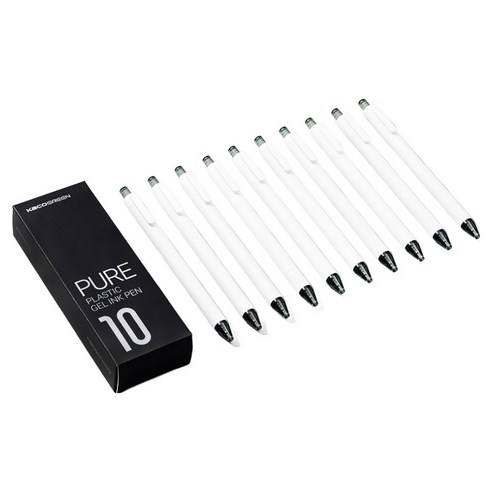 카코 소프트 터치 캔디 젤펜 10p, 블랙, 1개