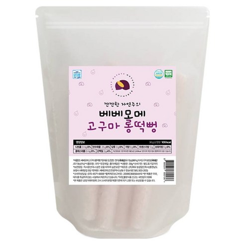 베베모메 유아용 유기농 롱떡뻥, 30g, 1개, 고구마