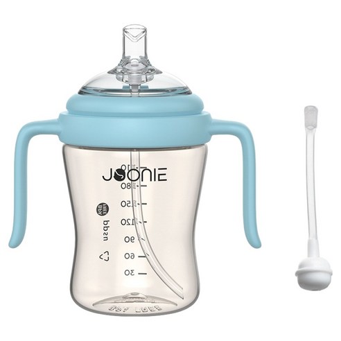 주니 PPSU 빨대컵 2세대 210ml + 일반 빨대 + 추빨대 세트, 블루, 1세트