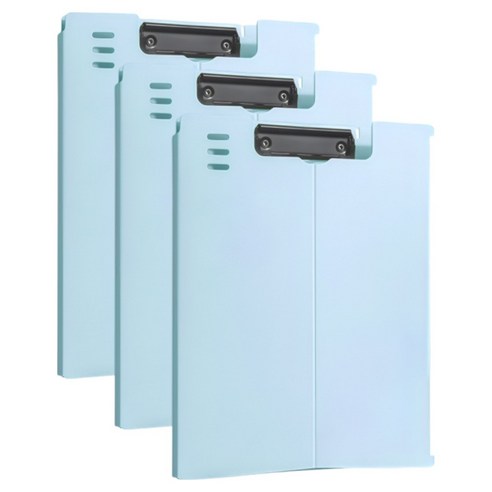 모던베이스 파스텔 스탠딩 덮개 클립보드 A4 315 x 235 mm, 블루, 3개