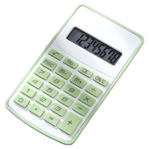 솔솔담다 파스텔 컬러 사무용 계산기 A, 화이트 + 그린, 1개