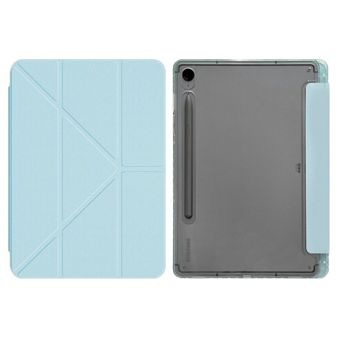 태블리스 갤럭시탭 세로 거치 트라이 커버 케이스 TM-34, 스카이, 1개