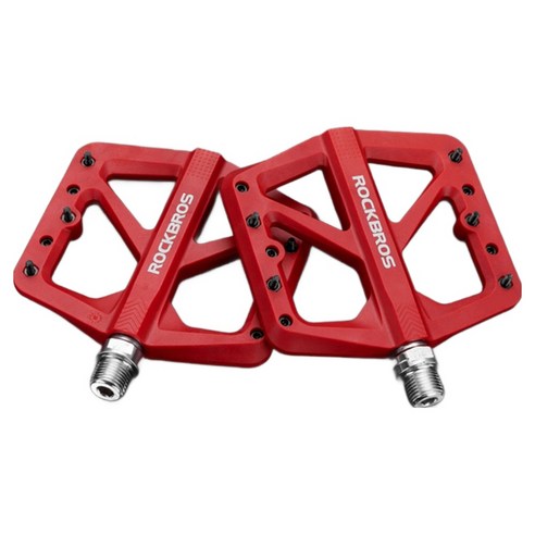 락브로스 픽시 로드 MTB 플랫 경량 자전거 페달 M906, 레드, 2개