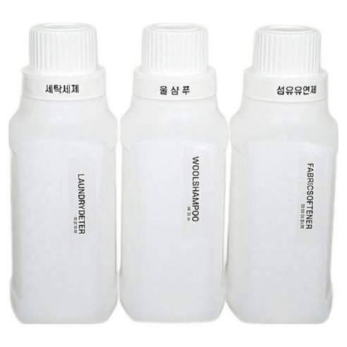 세제 리필 소분용기 세제통 1L 3p + 라벨지 세트, 1세트