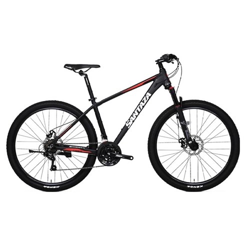 산타자 앰버1.0 26 시마노21단 기계식디스크 MTB자전거 미조립, 1개, 180cm, 매트블랙 + 레드