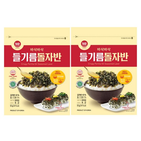 들기름 돌자반, 55g, 2개