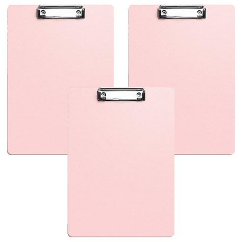 재마로 오피랩 PP 컬러 클립보드 A4 31.5 x 22.5 cm, 핑크, 3개