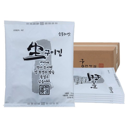 궁전맛김 불맛이 살아있는 무조미 핵가족용 전장김, 13g, 5개