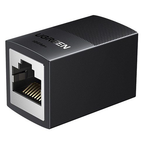 유그린 10Gbps RJ45 키스톤 잭 랜연장 젠더 커플러, 블랙, 1개, 31.9mm