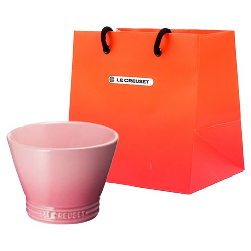 르크루제 네오 볼 600ml + 쇼핑백, 로즈쿼츠, 1개, 볼 + 쇼핑백